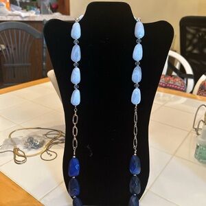 Elegant Blue and Silver Necklace
